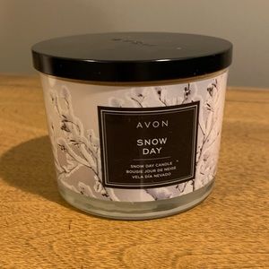 Snow Day 3-Wick Candle, Glass Jar, New In Box